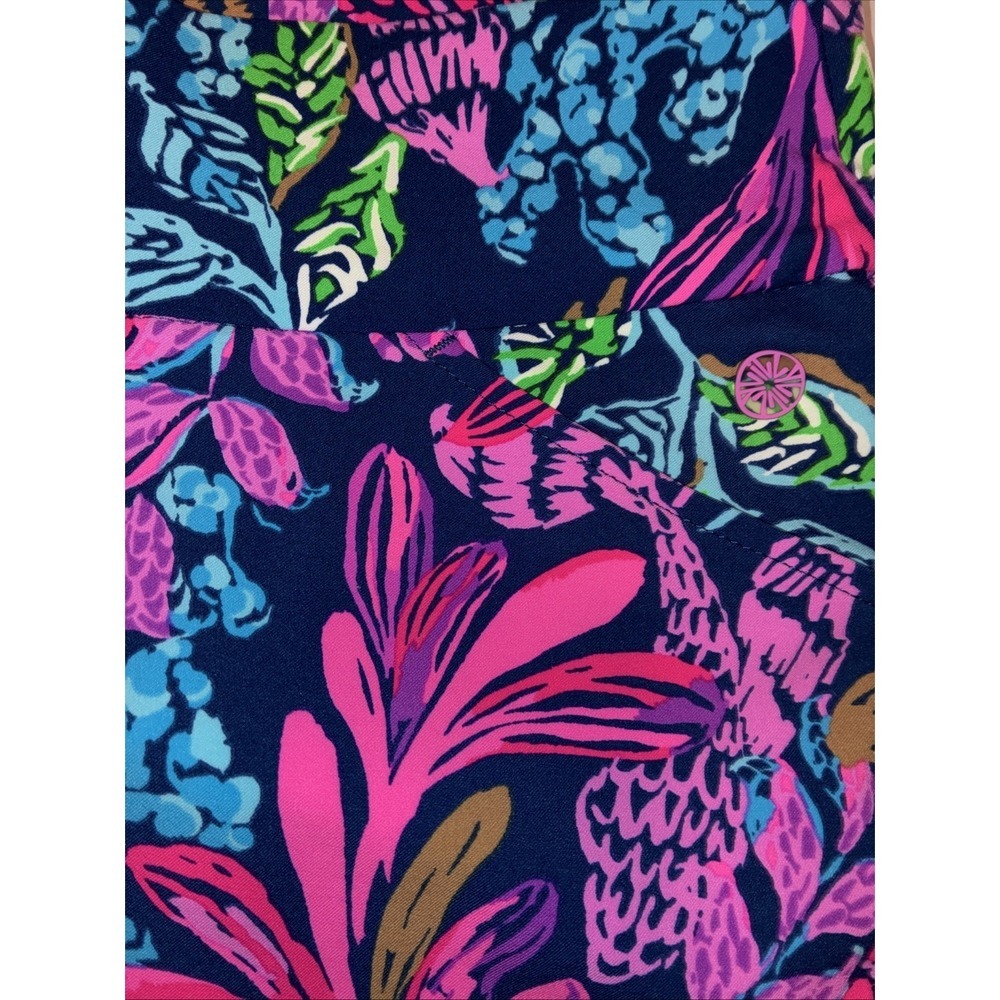 Lilly Pulitzer Luxletic 28" Corso Pant Aegean Navy Calypso Coast Golf $148 NWT - Picture 4 of 16